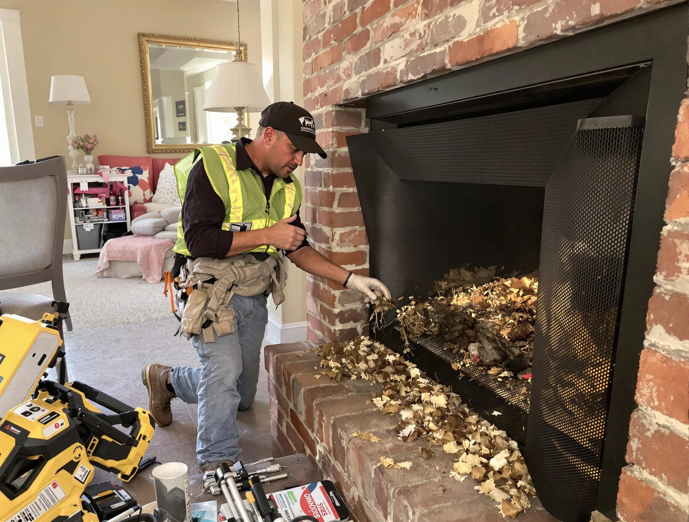 Safe screening installation by Wall Chimney Sweep in Wall, NJ