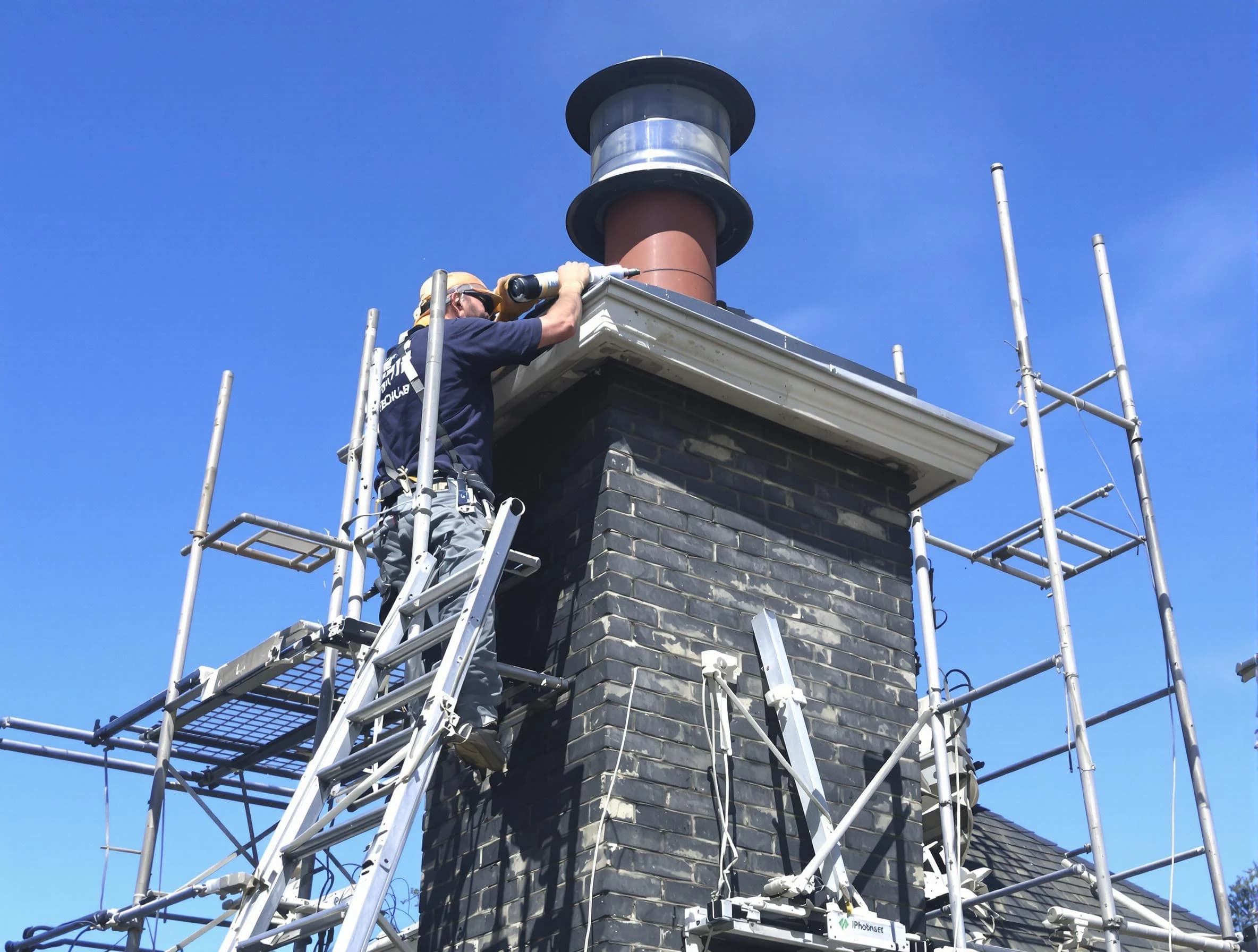 Sturdy chimney crown finished by Wall Chimney Sweep in Wall, NJ