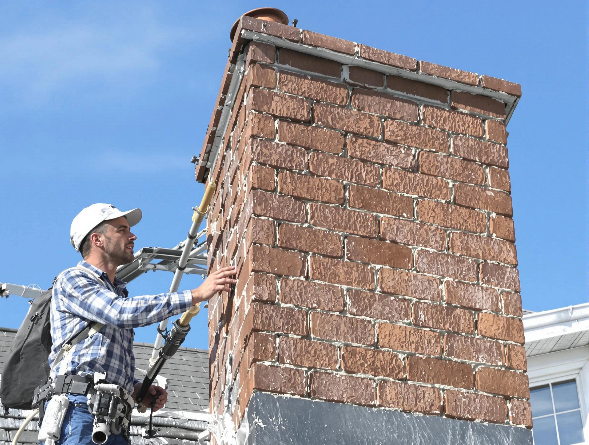 Brickwork for a chimney rebuild by Wall Chimney Sweep in Wall, NJ