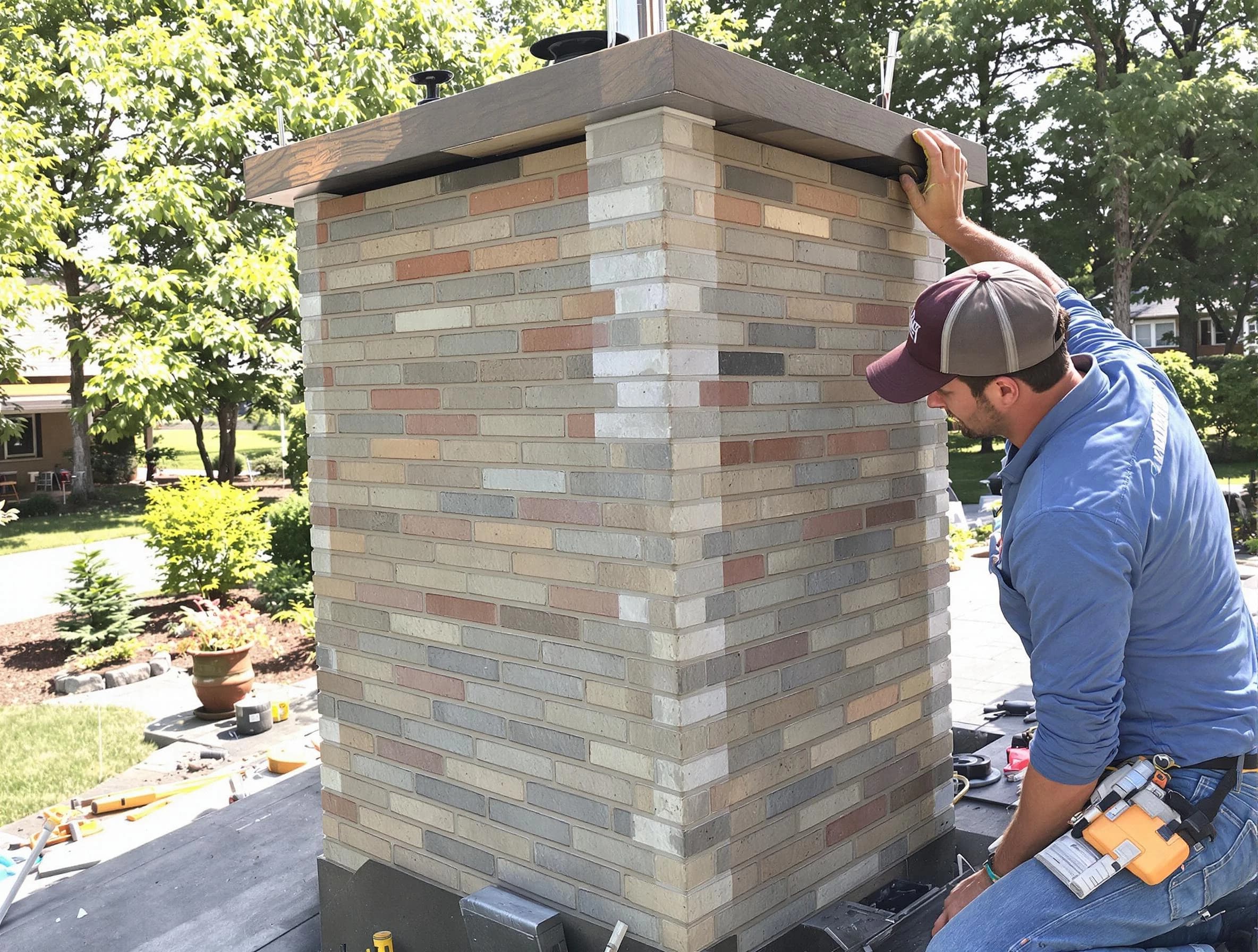 Wall Chimney Sweep completing a modern chimney remodel in Wall, NJ