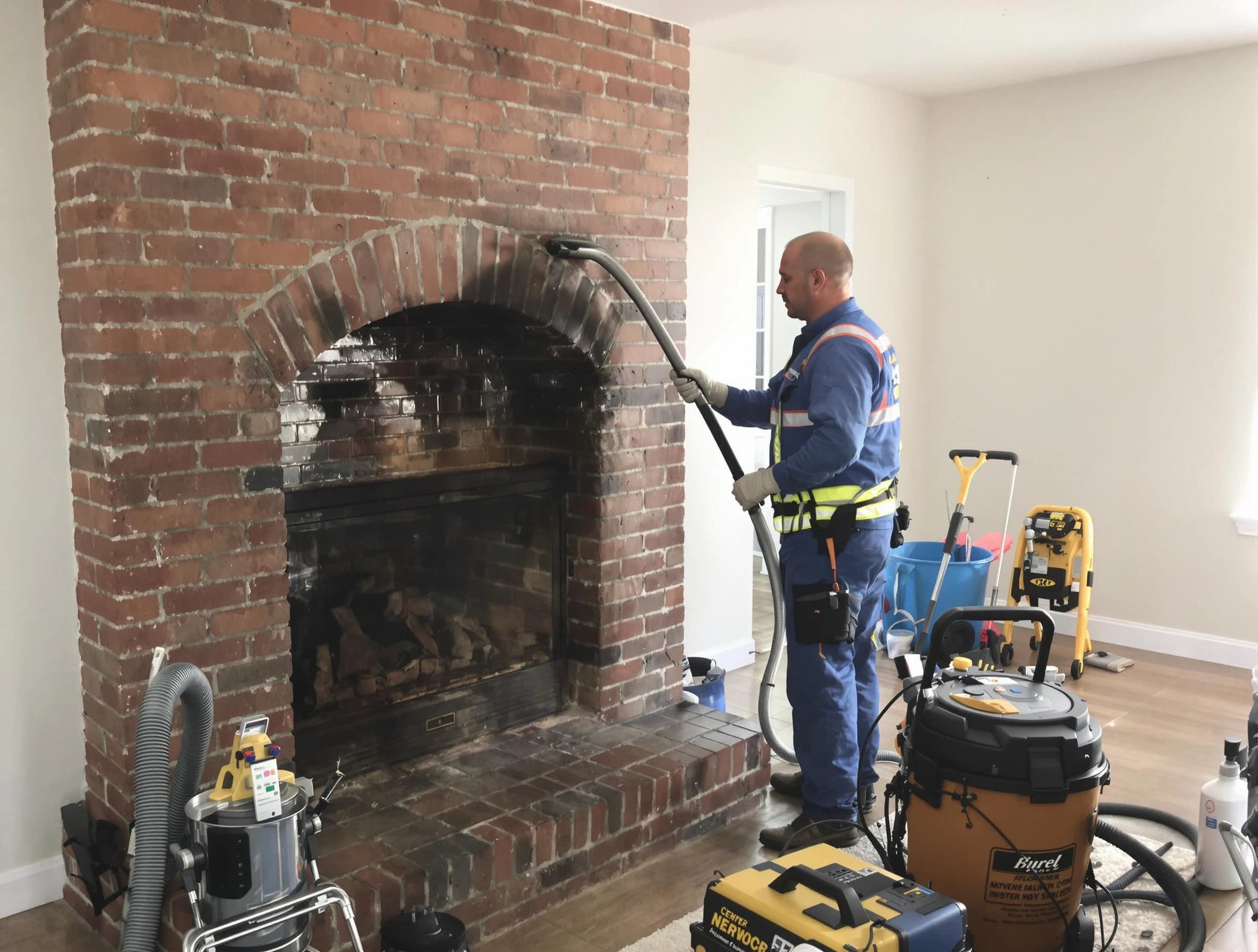 Wall Chimney Sweep expert performing detailed chimney sweep in Wall, NJ