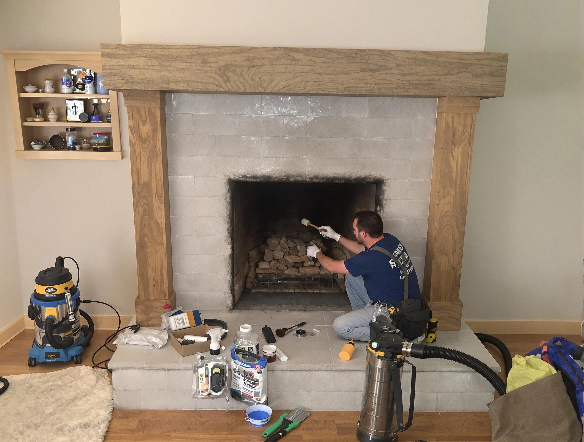 Detailed creosote removal process by Wall Chimney Sweep in Wall, NJ