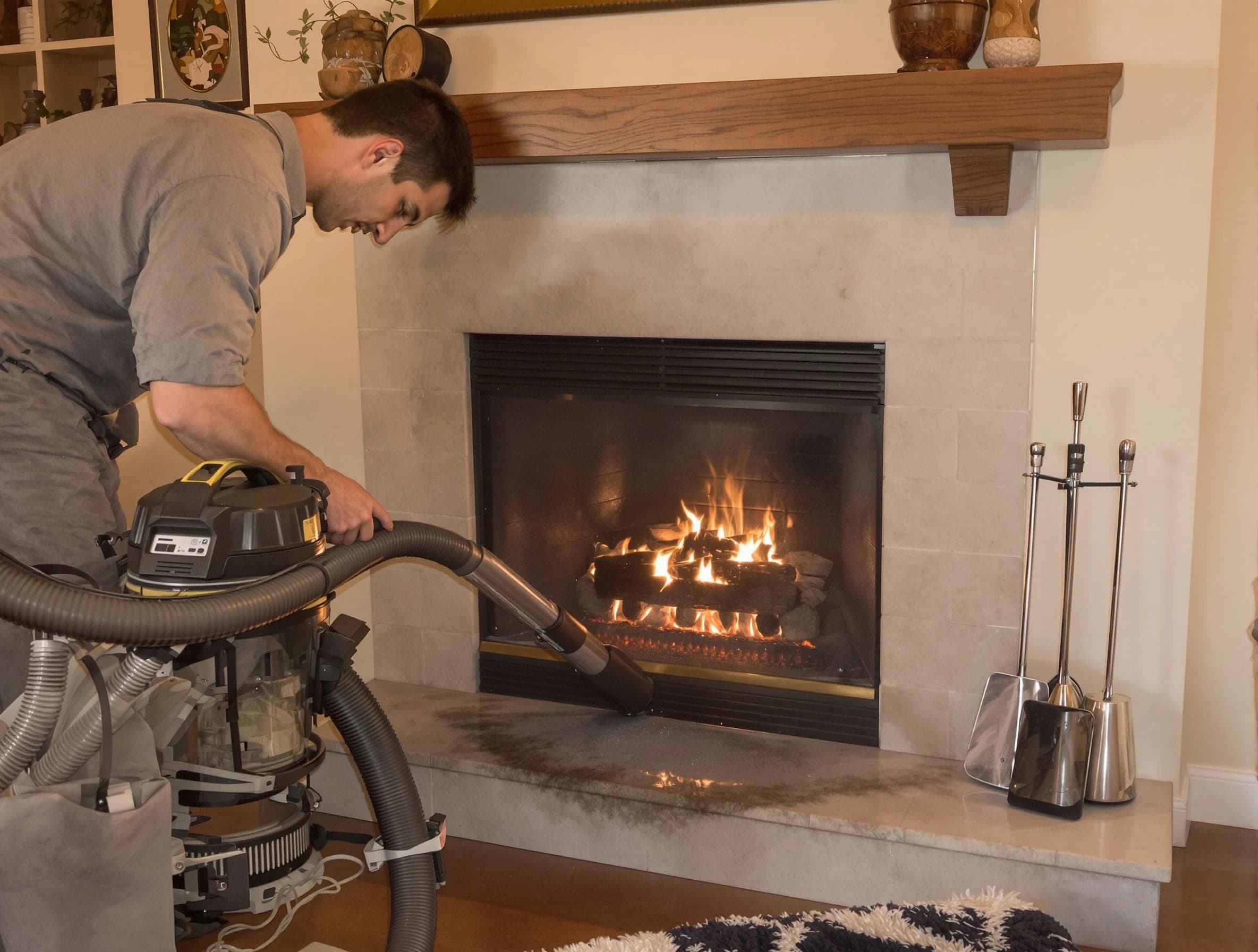 Routine fireplace upkeep by Wall Chimney Sweep in Wall, NJ