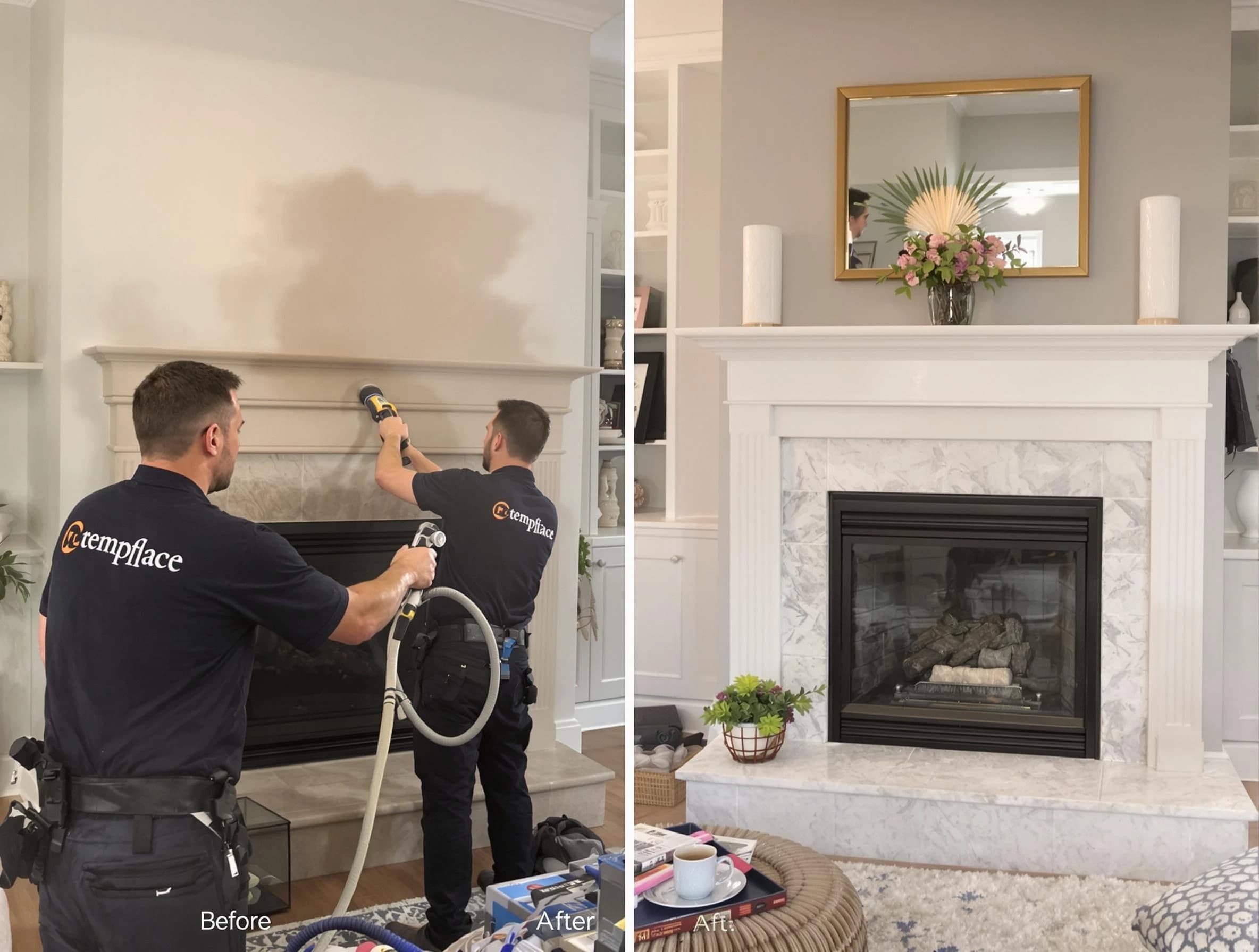 Professional soot removal by Wall Chimney Sweep team in Wall, NJ